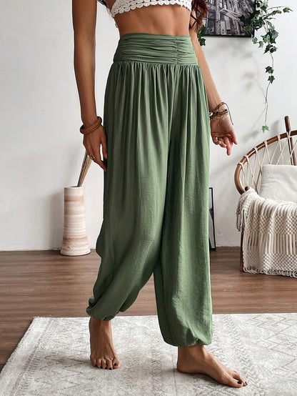 Damen weite Haremshose aus atmungsaktivem Material Stalluxe