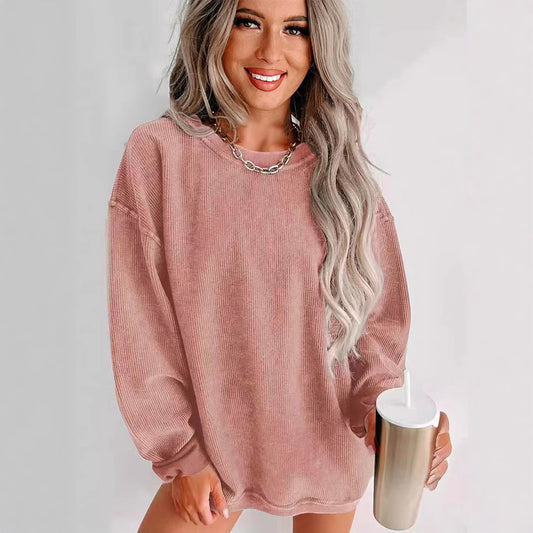 Damen Komfortabler Pullover mit Rippenstruktur Stalluxe