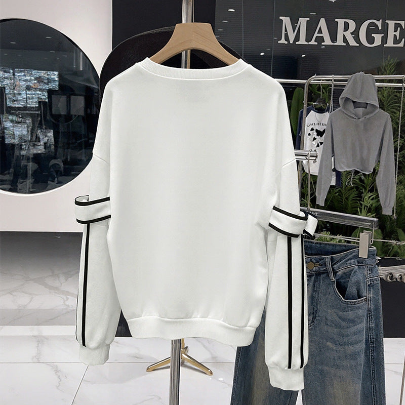 Damen modisches Sweatshirt mit eleganten Schleifenärmeln Stalluxe