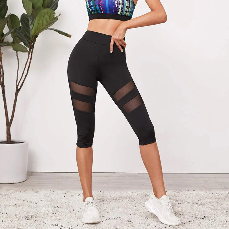 Damen Fitness-Leggings mit innovativen Mesh-Einsätzen Stalluxe