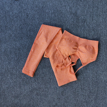 Damen Sportliches Crop Top- und Leggings-Set mit atmungsaktivem Material Stalluxe