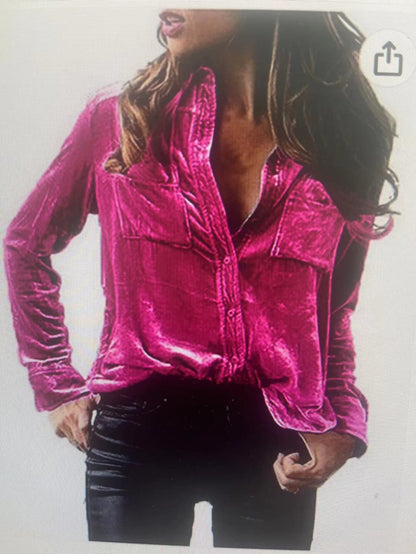 Damen Satin Bluse mit dekorativen Brusttaschen Stalluxe