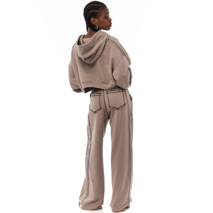 Damen Sportliches Oversized Hoodie-Set Stalluxe