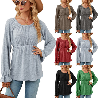 Damen lässiges Blusenshirt mit Raffung Stalluxe