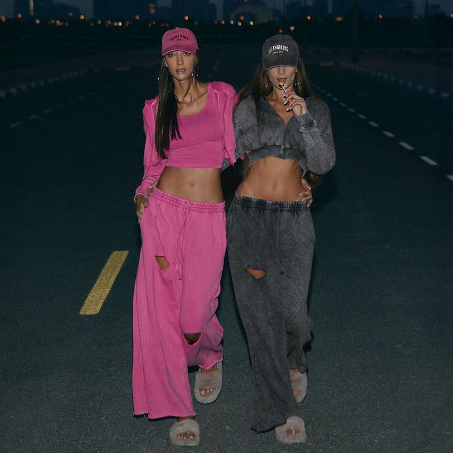 Damen Sportliches Sweatshirt- und Hosen-Set Stalluxe