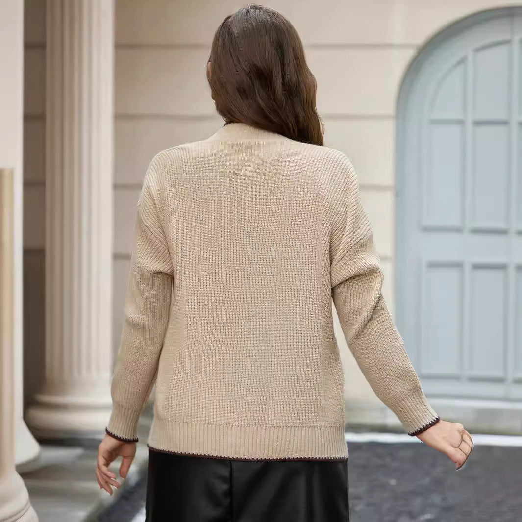 Damen Grobstrickcardigan mit tiefem V-Ausschnitt und praktischen Taschen Stalluxe