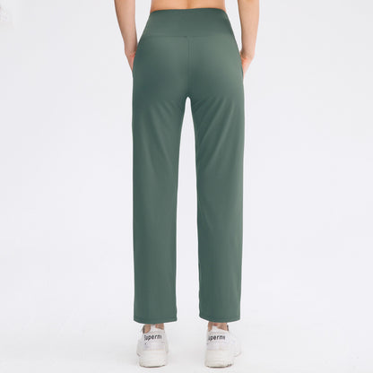 Damen Bequeme Sporthose mit hohem Bund und praktischen Seitentaschen Stalluxe