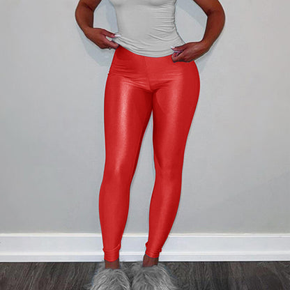 Damen Hochglänzende Fitness-Leggings mit hoher Taille und umfassendem Komfort Stalluxe