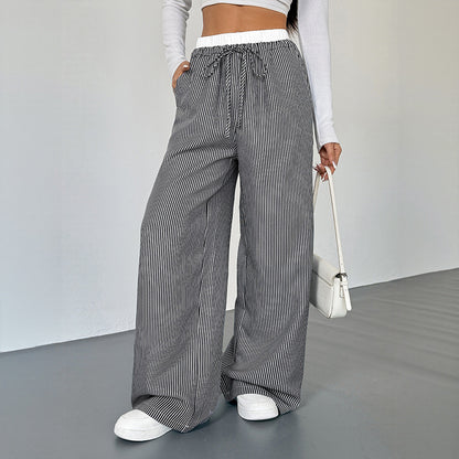 Damen Schneiderhose mit weitem Bein und elastischem Bund Stalluxe