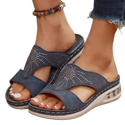 Damen Orthopädische Sandalen mit luftigem Design und elegantem Schmuck Stalluxe