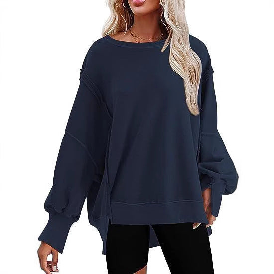 Damen Oversize Sweatshirt mit ballonartigen Ärmeln Stalluxe