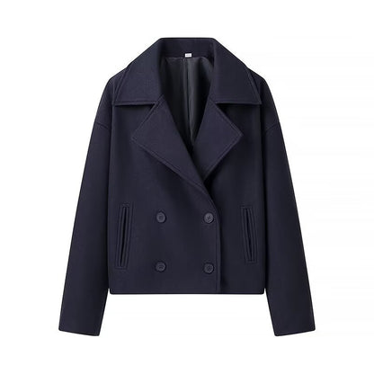 Damen elegante Bikerjacke mit doppelter Knopfleiste und weichem Material Stalluxe