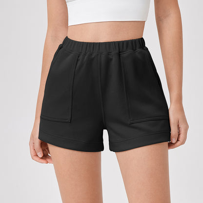Damen Sportliche High-Waist Shorts mit praktischen Taschen und elastischem Bund Stalluxe