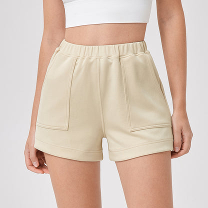 Damen Sportliche High-Waist Shorts mit praktischen Taschen und elastischem Bund Stalluxe