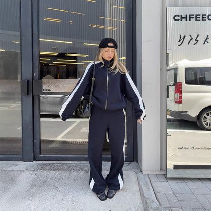 Damen Sportliches Ensemble mit moderner Passform und Kontraststreifen Stalluxe