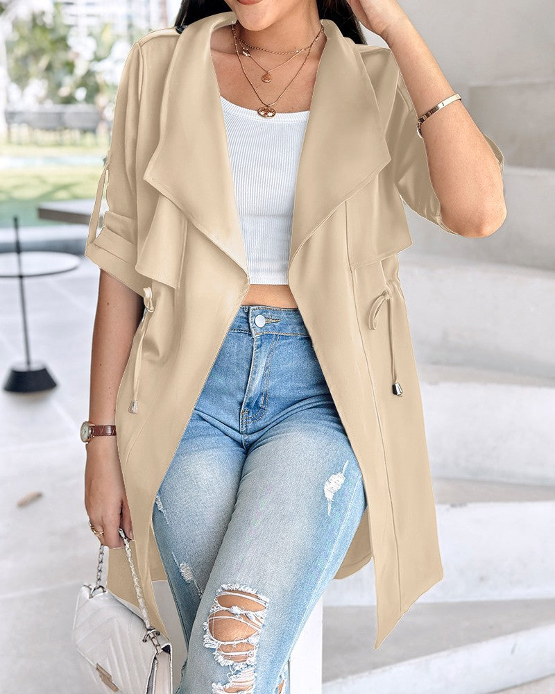 Damen Chiffoneroverall mit lässigem Schnitt und modernem Gürtel Stalluxe