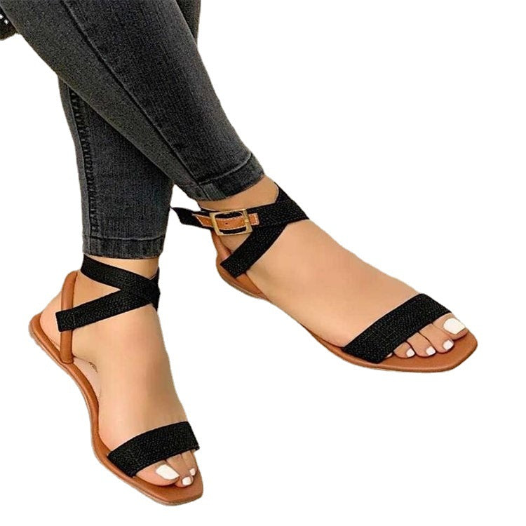 Damen Riemensandalen mit modischem Riemendesign und verstellbarem Knöchelriemen Stalluxe
