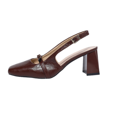 Damen Elegante Slingback-Pumps mit quadratischer Zehenpartie und modischem Blockabsatz Stalluxe