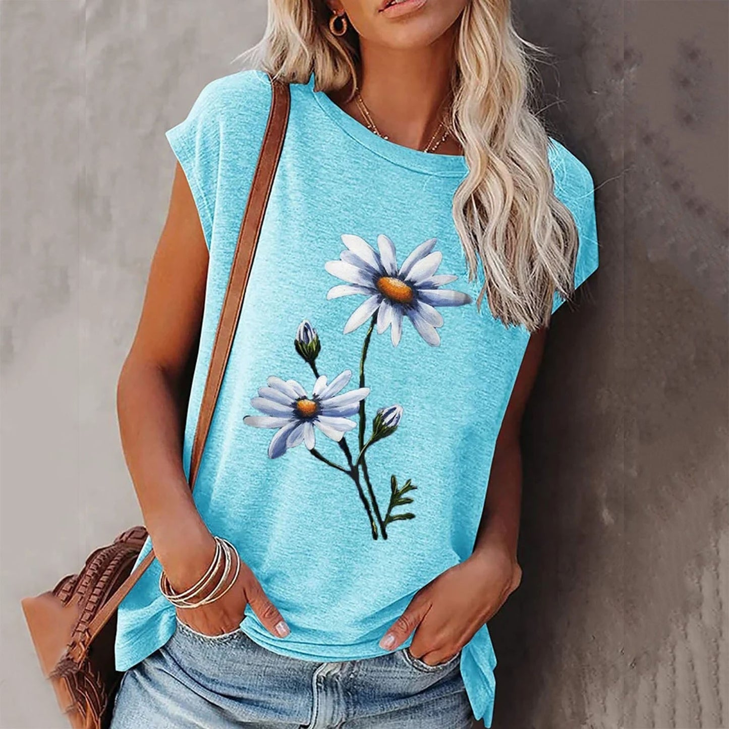 Damen Entspanntes Sommeroberteil mit floralem Design Stalluxe