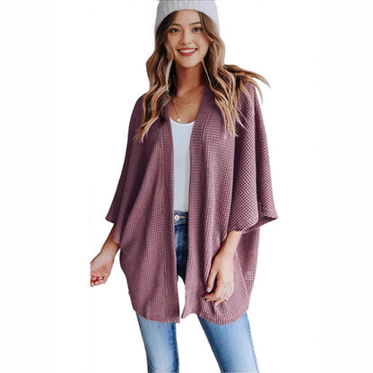 Damen lässiger Strickkimono mit weitem Schnitt und lässigem Design Stalluxe