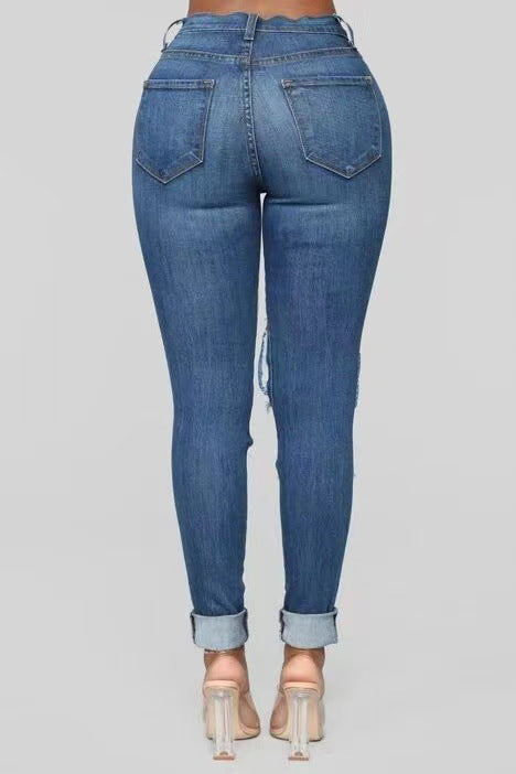 Damen Skinny-Jeans mit Riss-Design Stalluxe