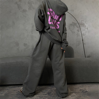 Damen Lässiges Oversized Freizeitset mit weitem Hoodie und bequemen Jogginghosen Stalluxe