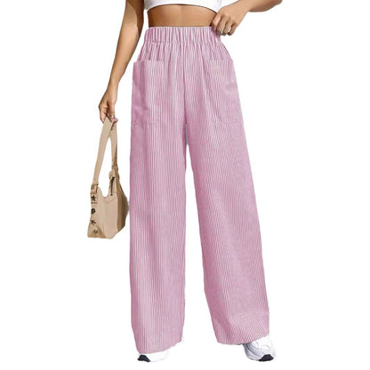 Damen Weit geschnittene Stoffhose mit elastischem Bund und praktischen Taschen Stalluxe