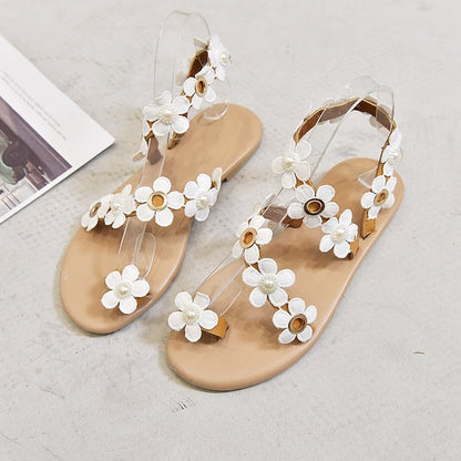 Damen Florale Riemensandalen mit transparentem Design und komfortablem Fußbett Stalluxe