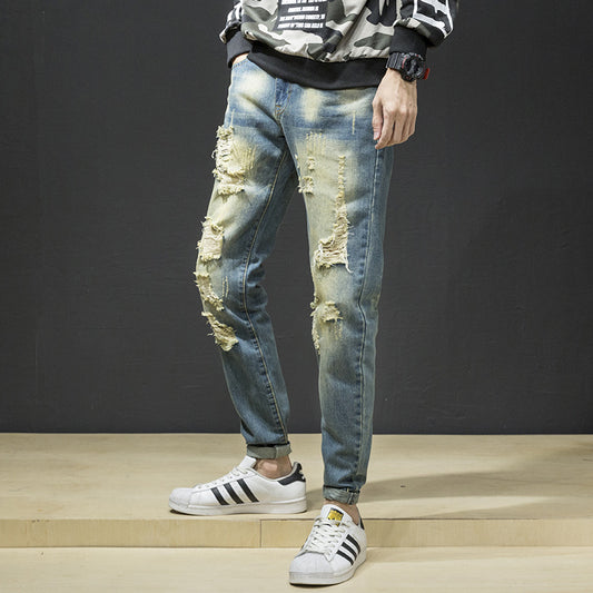 Herren Ripped Slim Fit Jeans im lässigen Streetstyle Stalluxe