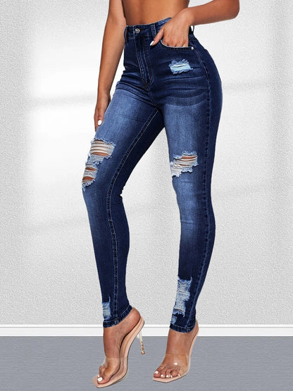 Damen Ripped High-Waist Jeans im Vintage-Look Stalluxe