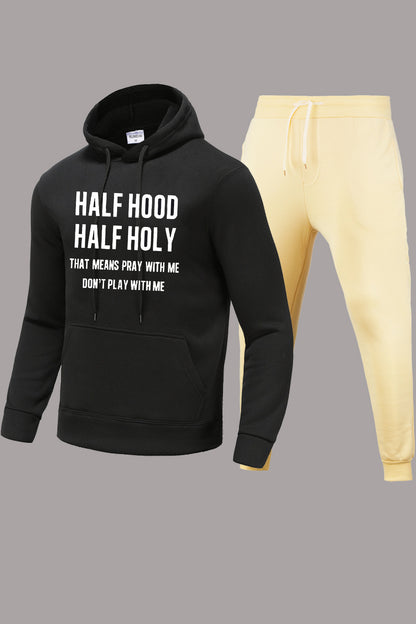 Damen Hoodie und Jogginghose Set mit kraftvollem Aufdruck Stalluxe