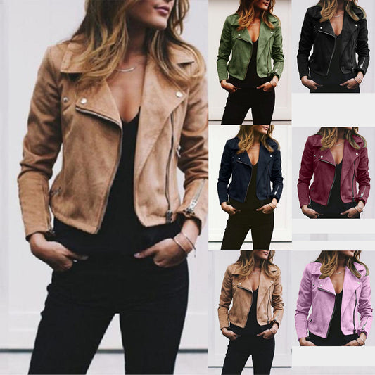 Damen Bikerjacke aus hochwertigem Material mit stylischem Reißverschluss Stalluxe