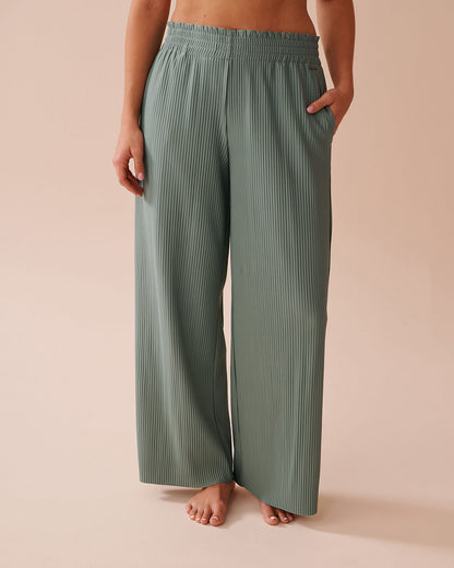 Damen Weitbeinige Falten Lounge-Hose Stalluxe