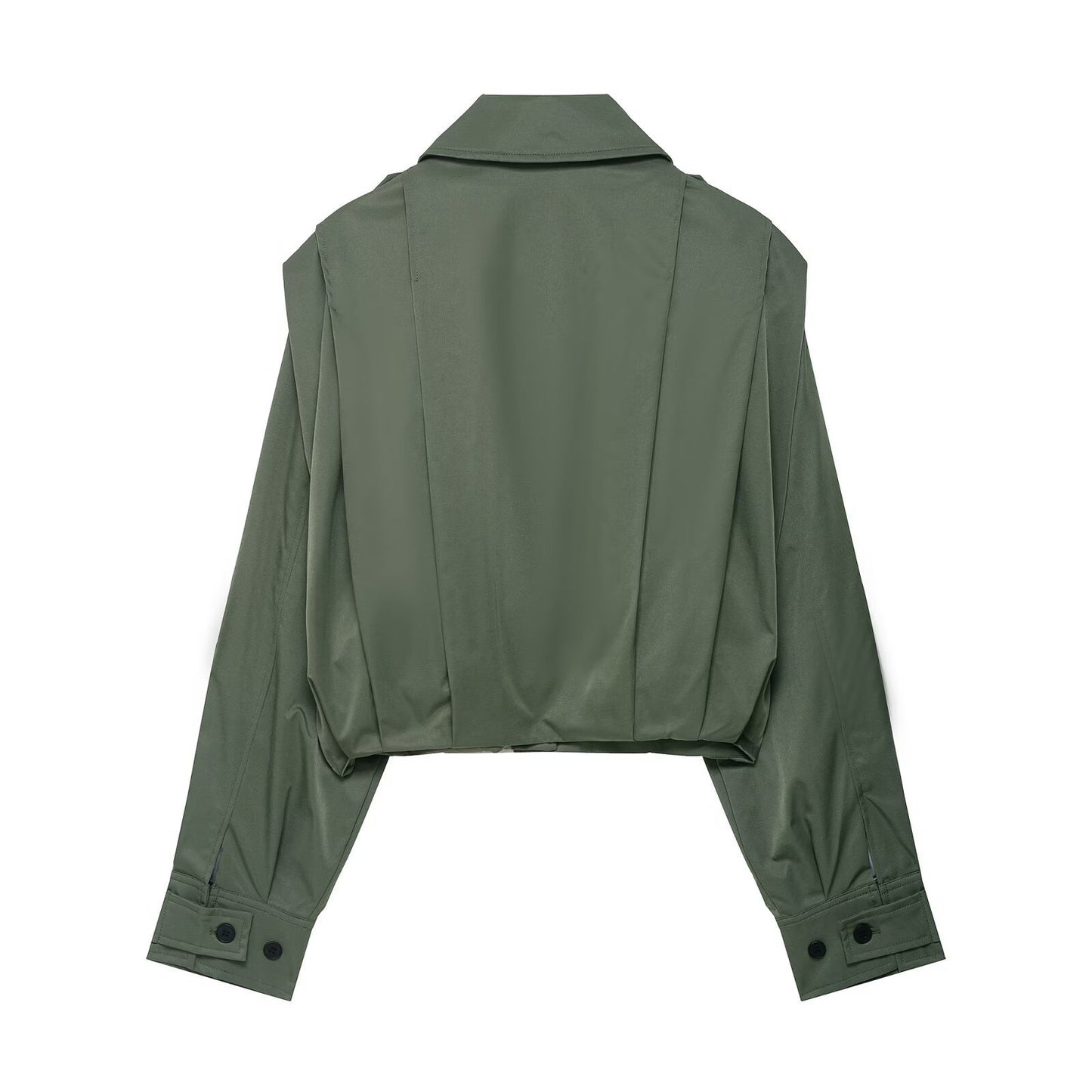 Damen cropped Blusenjacke mit elegantem Schnitt und Knopfdetails Stalluxe