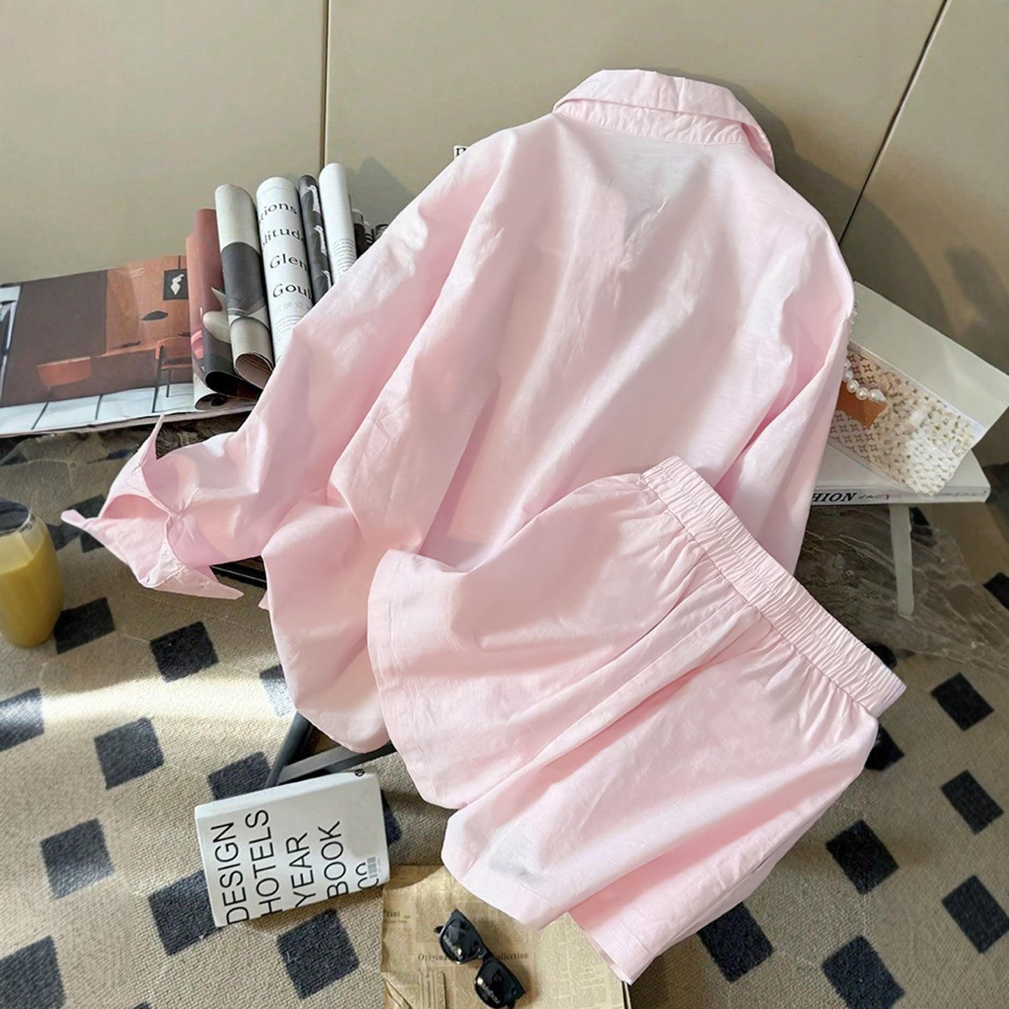 Damen Schlafanzug Set aus atmungsaktiver Baumwolle mit lässigem Schnitt Stalluxe