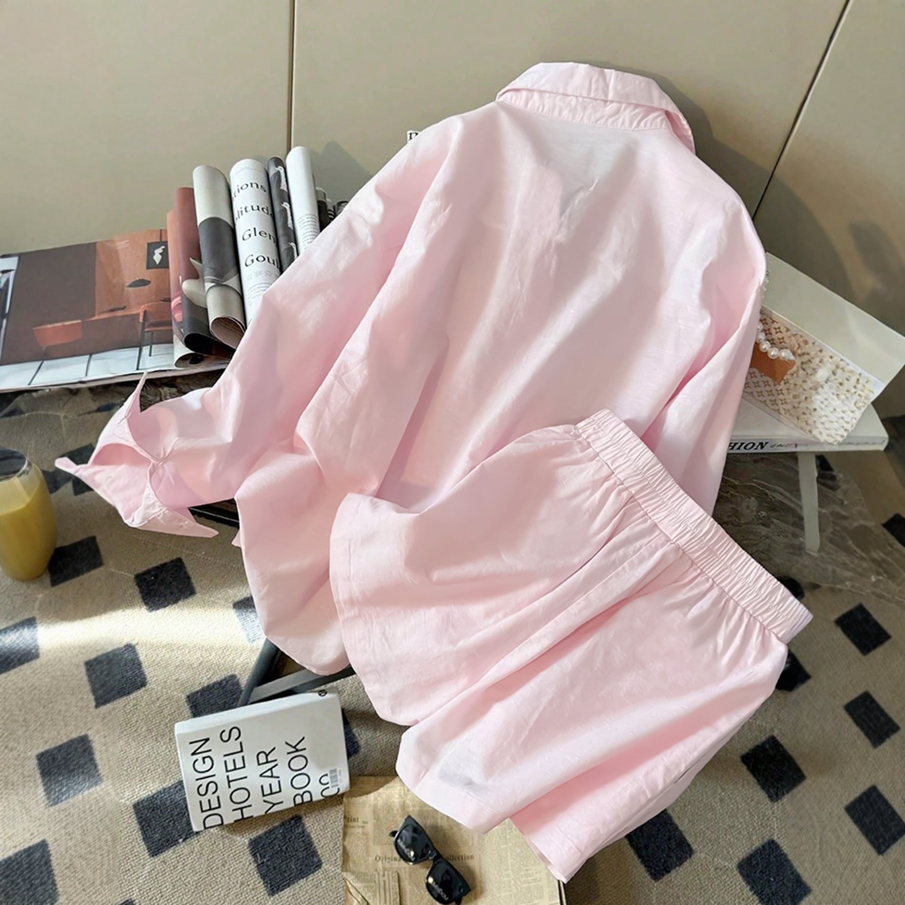 Damen Schlafanzug Set aus atmungsaktiver Baumwolle mit lässigem Schnitt Stalluxe