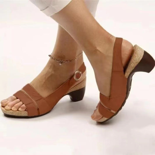 Damen Komfortable Slingback Sandalen mit ergonomischem Fußbett und stilvollem Akzent Stalluxe