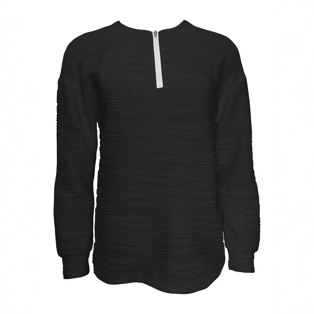 Damen Moderner Sweatshirt mit Halbreißverschluss und strukturiertem Design Stalluxe