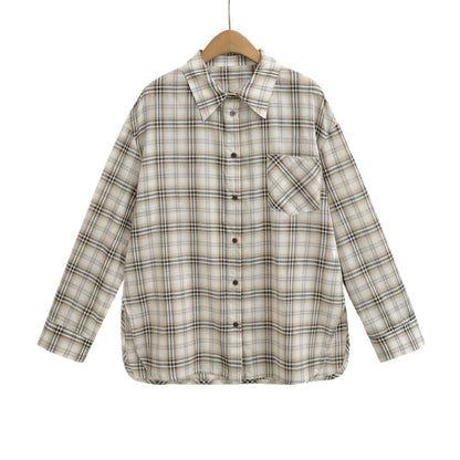 Damen lässige Karoshirt mit oversized Schnitt und praktischer Brusttasche Stalluxe