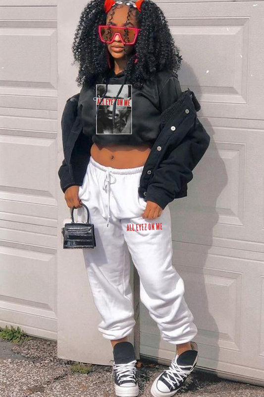 Damen Hoodie und Jogginghose Set mit auffälligem Grafikdruck und modernem Schnitt Stalluxe