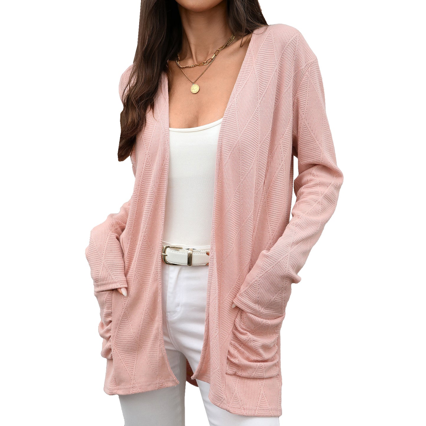 Damen Wickeljacke mit strukturierter Oberfläche Stalluxe