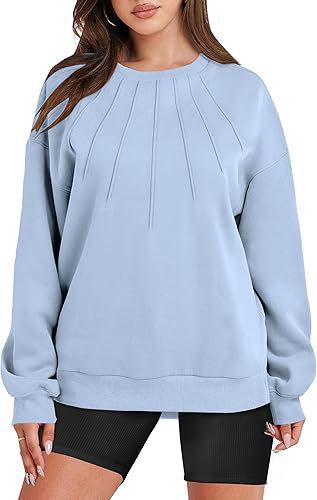 Damen Oversize Sweatshirt mit strukturiertem Design Stalluxe Blau