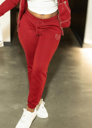 Damen Sportliche Jogginghose mit seitlicher Tasche und elastischem Bündchen Stalluxe