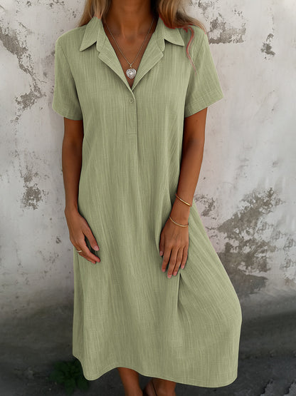 Damen Hemdkleid aus leichtem Stoff mit Knopfdetails Stalluxe