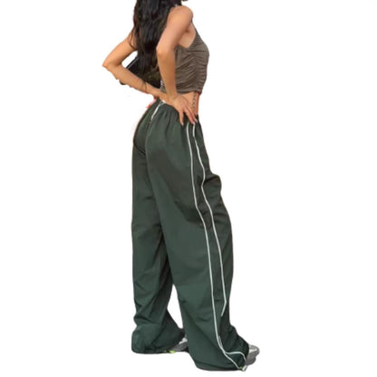 Damen elegante Sporthose mit weitem Schnitt und elastischem Bund Stalluxe