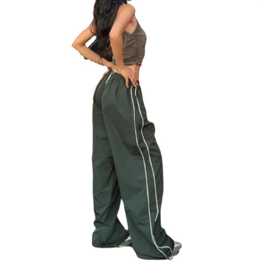 Damen elegante Sporthose mit weitem Schnitt und elastischem Bund Stalluxe