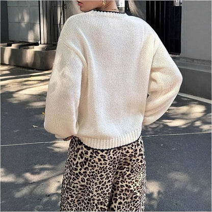 Damen Pullover mit einzigartigem Hummer-Muster und leichtem Strick Stalluxe