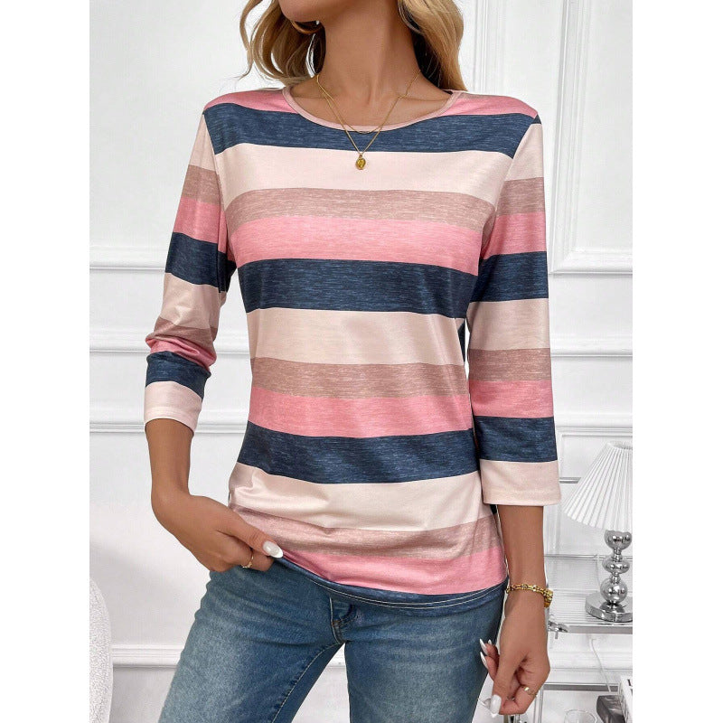 Damen Langarmshirt mit modischen Streifen Stalluxe