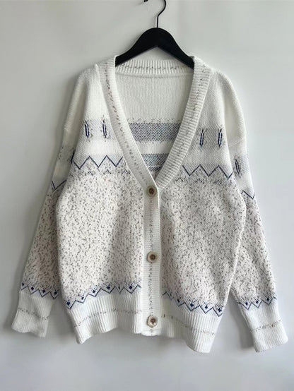Damen Strickjacke mit traditionellem Muster Stalluxe
