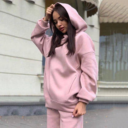 Women's Cozy Hooded Sweatpants Set Stalluxe